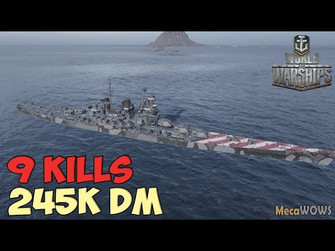 World of WarShips | Venezia | 9 KILLS | 245K Damage - Replay Gameplay 4K 60 fps