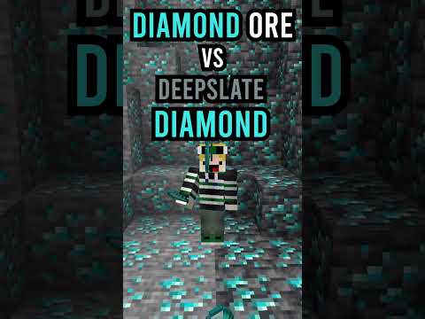 Minecraft: Diamond Ore vs. Deepslate Diamond Ore #shorts