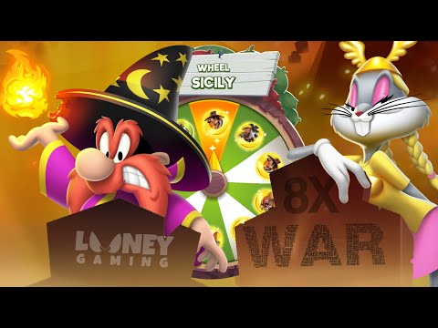 11x Sicily Wheel Spins and 8x WAR Battles - Looney Tunes World of Mayhem