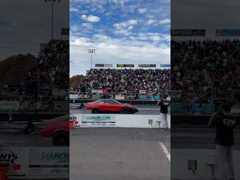 Thumbnail for Red demon 7.00 at 215mph! Haltech World Cup 2023! #mitsubishi #dragcar by Car