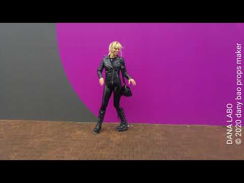 DANA LABO - walk in New Rock leather boots and leggings