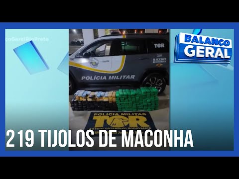 PM Rodoviária apreende carro lotado de drogas em Sebastianópolis do Sul