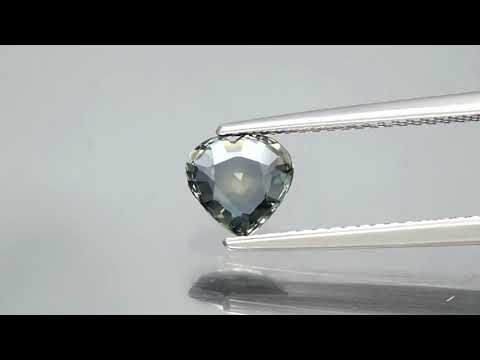 Натуральный не гретый Сапфир сердце 6.4x6.1мм 0.95ct видео