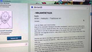 How to put a stamp on your DeviantArt page.