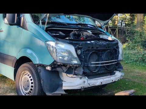Remove & install front bumper and grill of 2nd gen Mercedes Sprinter