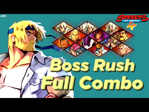 Streets of Rage 4 Axel Full Combo Boss Rush | v8 dlc update