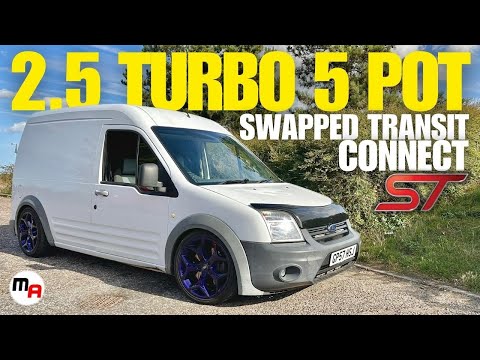 CRAZY 2.5 TURBO FORD ST ENGINE SWAPPED TRANSIT CONNECT - SUPER SLEEPER VAN