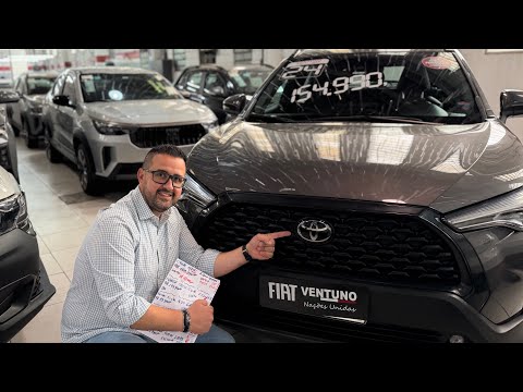 FIAT SEMI NOVOS ATÉ R$11.000 ABAIXO DA FIPE TOYOTA COROLLA CROSS 24 HONDA FIT 16