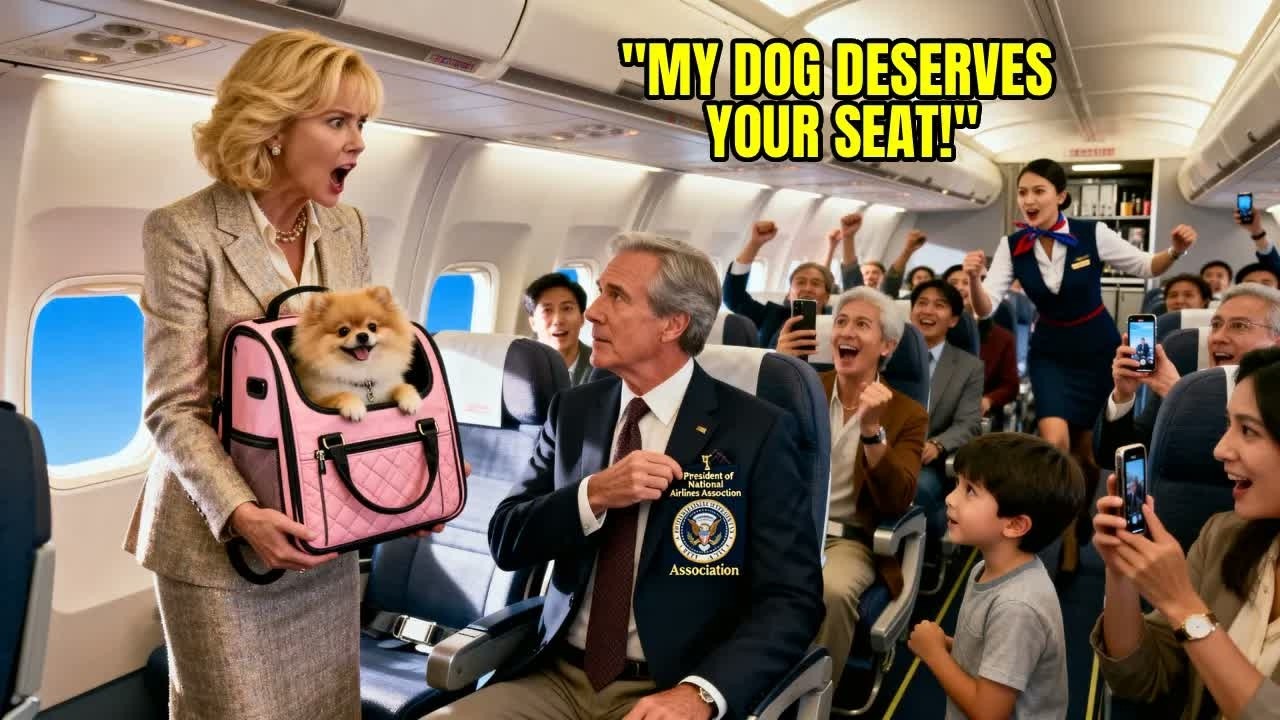 Karen Demanded His Seat for [Her Dog] — Unaware He’s the Shocking Airline President!