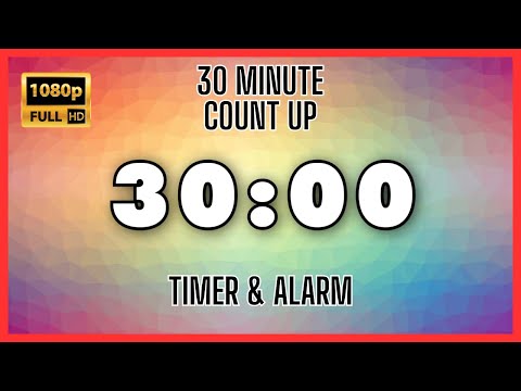⏰ 30 Minute Timer Count Up 1080p HD Online Timer to Improve Your Focus and Accelerate Productivity