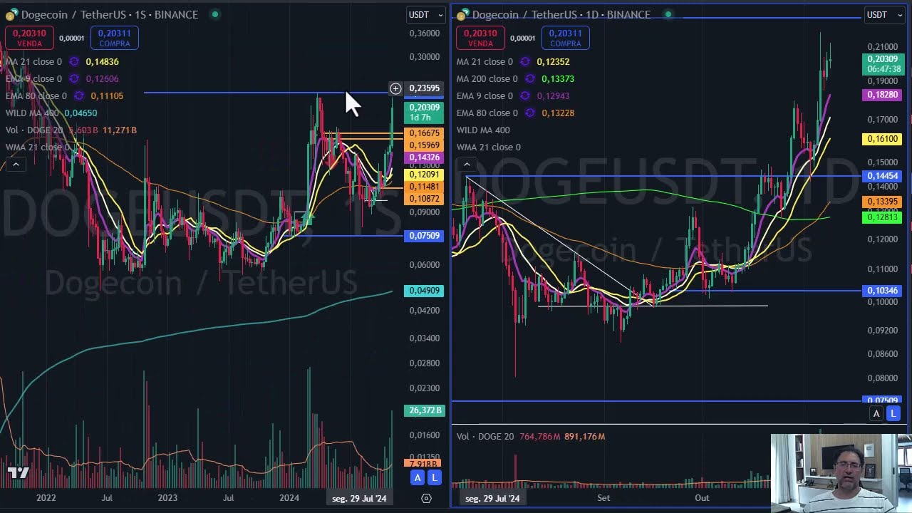Análise, gráficos semanal e diário, das Criptomoedas - 9 de novembro 2024