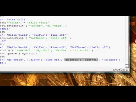 Python Tutorial 28 Part 2 Further Dictionary Methods