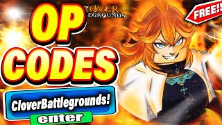 ALL NEW *SECRET CODES* IN ROBLOX CLOVER BATTLEGROUNDS (new codes in roblox Clover Battlegrounds )