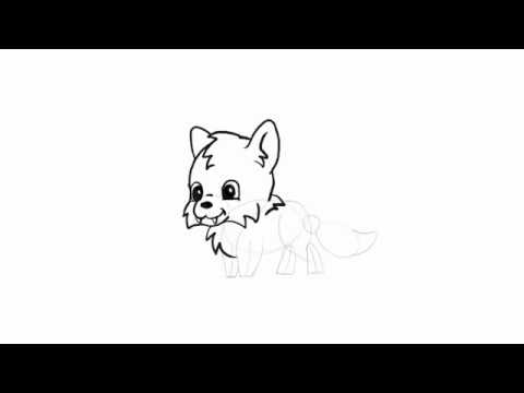 How to Draw Simple Cute Animals in Chibi Style: Wolf