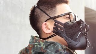 Designer turns running shoes into smog masks