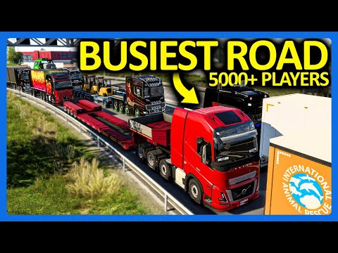 I Drove The Busiest Road with 5000 Players in Euro Truck Simulator!