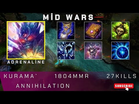 HoN | Mid Wars | Adrenaline | Kurama` | 1804 MMR