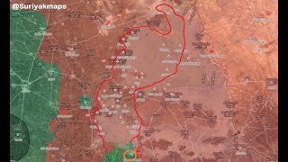 Guerra Siria Mapa de la Situación Militar del 25 de Junio 2018 Daraa: Empezo la Gran Ofensiva y gana