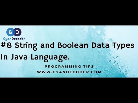 8 String And Boolean Data Types In Java
