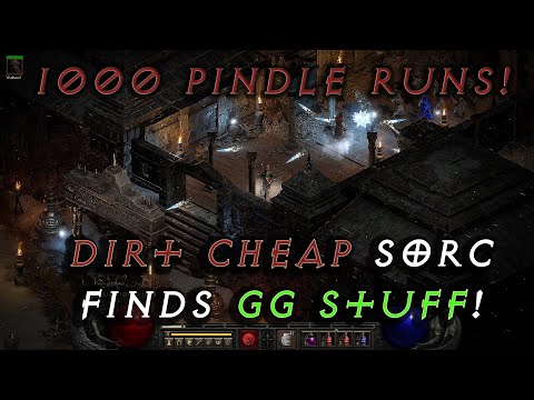 Diablo 2 Resurrected - 1000 Pindleskin runs with a dirt cheap Sorceress