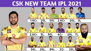 IPL 2021 | CSK New Team 2021 | Chennai Super Kings