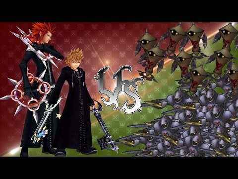 [KH2FM] Vengeful Roxas and Immolator Axel vs 1000 Heartless