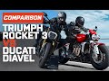 Triumph Vs Ducati Triumph Rocket 3 VS Ducati Diavel Visordown Com