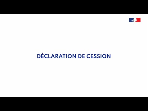 Immatriculation - Déclaration de cession
