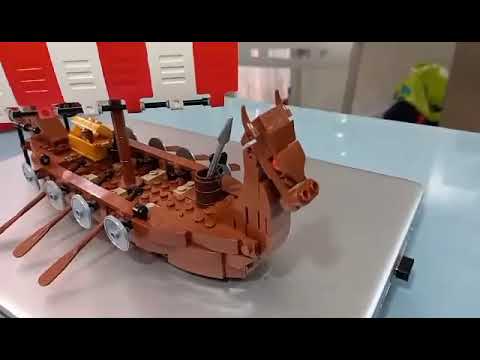 Medievalbrick-MOC 98225 Medieval MOC The Viking Longship Warship Bricks