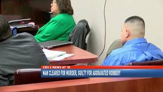 Man cleared for muder, guilty for aggravated robbery