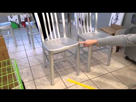 Navy style aluminum chairs retro