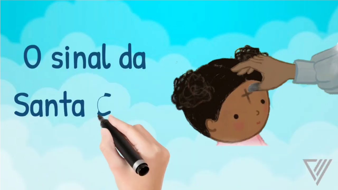 O sinal da Santa Cruz ✝️ | Desenho Católico