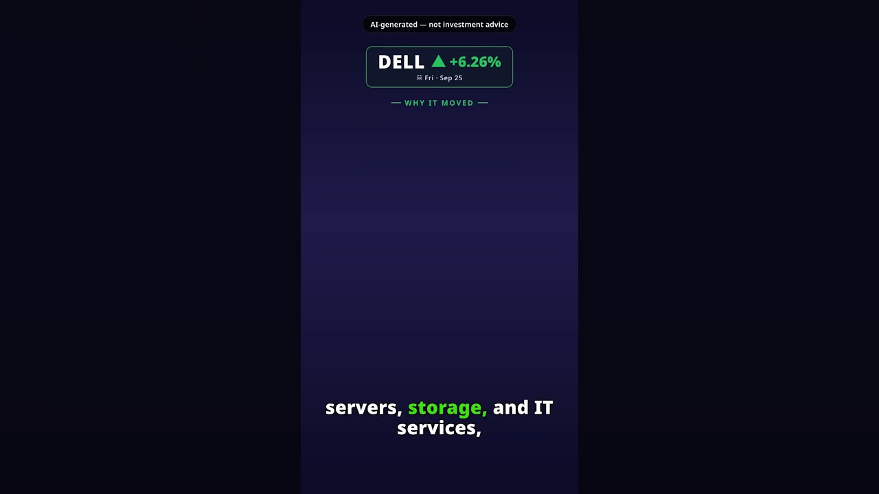 ¿Por qué acelera la acción de Dell Technologies hoy? DELL +6.26%