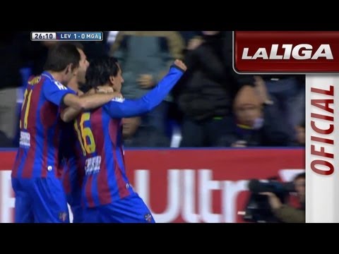 Gol de Barkero de penalti (1-0) en el Levante UD - Málaga CF - HD