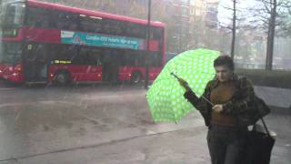 On a blustery day, near work