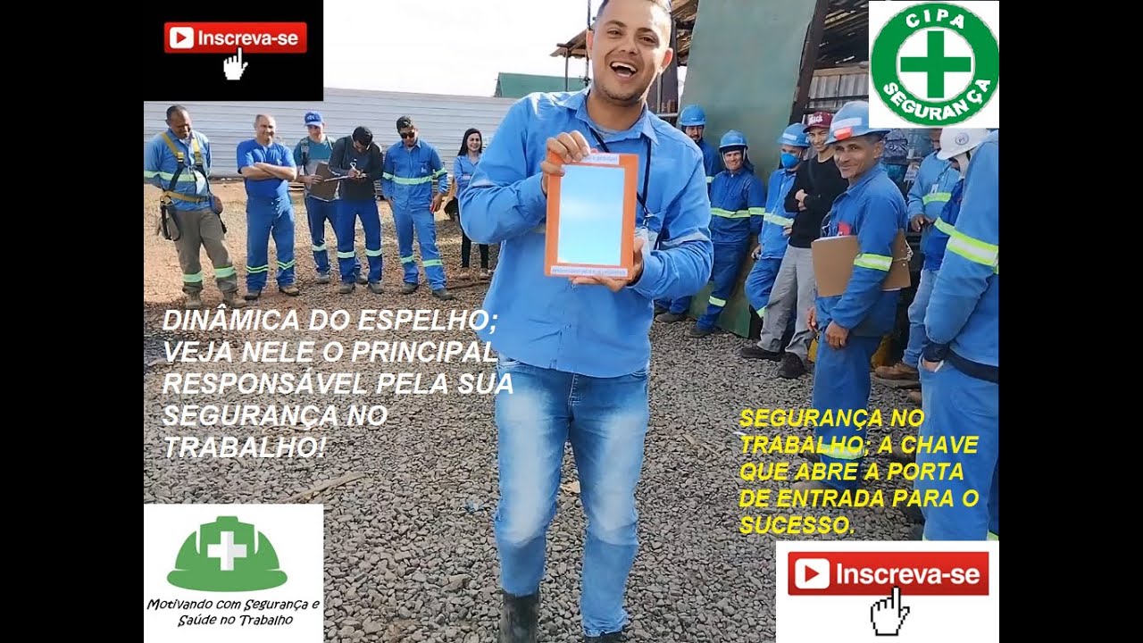 Palestra/DDS motivacional sobre: Dinâmica do espelho, veja nele o responsável por sua segurança.