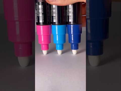 Activating Paint Markers! 🎨✨😌 Night Colors! 🌌 #artsupplies #asmr #satisfying