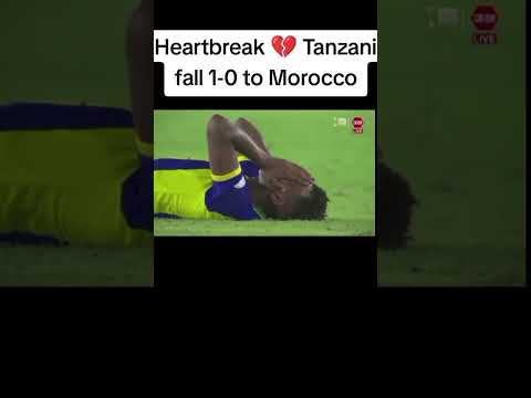 Heartbreak 💔 Tanzania fall 1-0 to Morocco 🇹🇿⚽🇲🇦 #CHAN2024 #Tanzania #Morocco #QuarterFinals #fypシ