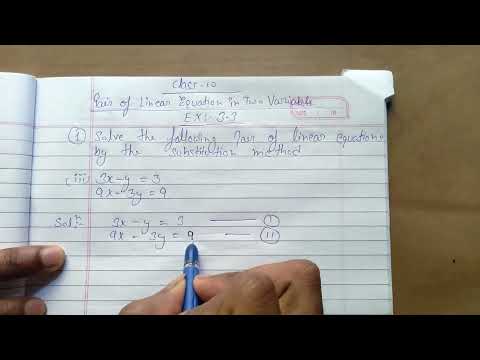 Solve the following Pair of linear equations by the substitution method (iii) Answer