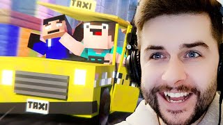 REACTING TO TAXI DERP MINECRAFT ANIMATION MOVIE