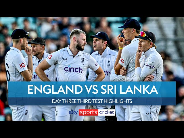 Sri Lanka close in on famous win | England vs Sri Lanka | Day Three Third Test Highlights