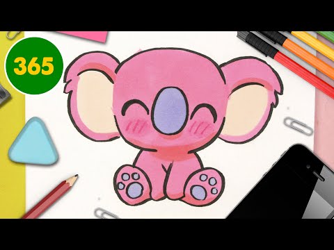 COMMENT DESSINER KOALA KAWAII - KAWAII DESSIN FACILE ĂTAPE PAR ĂTAPE
