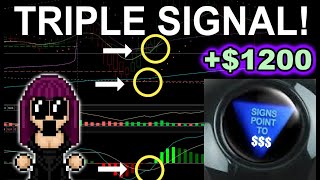 +$1200 TRIPLE SIGNAL!!! (9 EMA cross VWAP, Parabolic SAR, MACD Strategy)