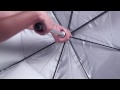 Velký storm deštník o průměru 120 cm, stříbrná, černý vnitřek