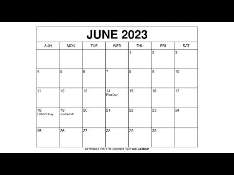 Free Printable June 2023 Calendar Templates With Holidays - Wiki Calendar