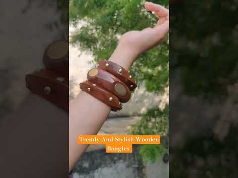Single Piece Brown Trendy Wooden Bangles Stacking