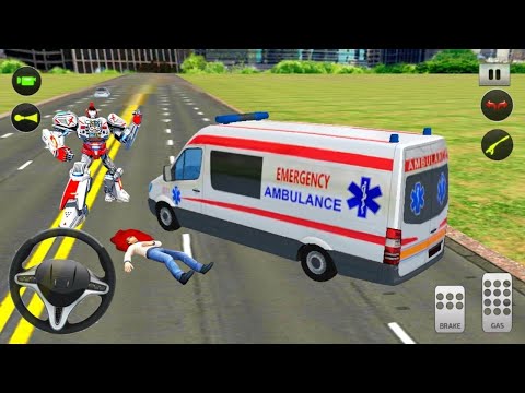 Ambulance Robot City Rescue Simulator - Android Gameplay