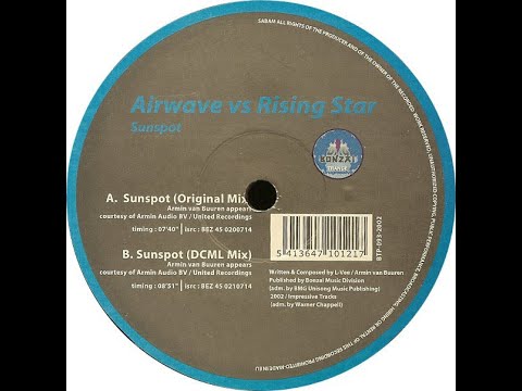 Airwave vs Rising Star - Sunspot (Original Mix) Classic Trance 2002