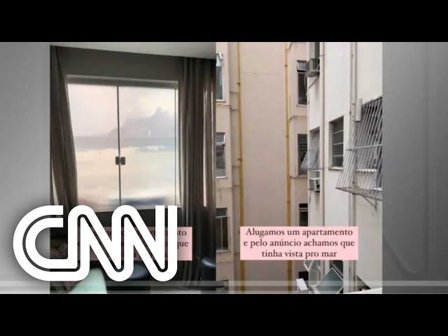 Mulher aluga apartamento no Rio de Janeiro e descobre que vista para o mar era falsa | CNN NOVO DIA