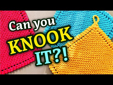 KNOOKING Grandmother's Favorite Dishcloth | Perfect Beginner Project | Right-handed Tutorial